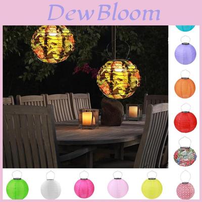 Solarna Latarnia z Tkaniny Nylonowej 8" 20cm 10" 25cm 12" 30cm Do Dekoracji Ogrodu