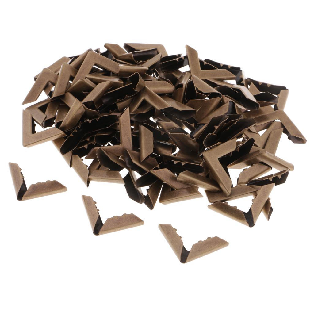 100ks Metal Book Scrapbooking Fotoalbum Nabídka Chrániče rohů 28x28x7mm