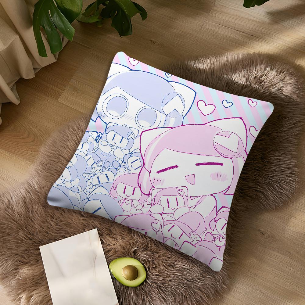 Cute P-Pepoyo Artist Producer Kawaii Music For Bedroom Car Coffee Shop Room Soft and Living Room Sofa Decorative Pillow Case