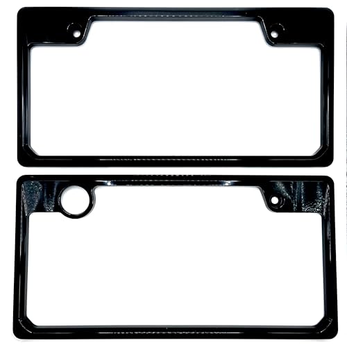 Front and Rear License Frame Set for Standard Vehicles (black)