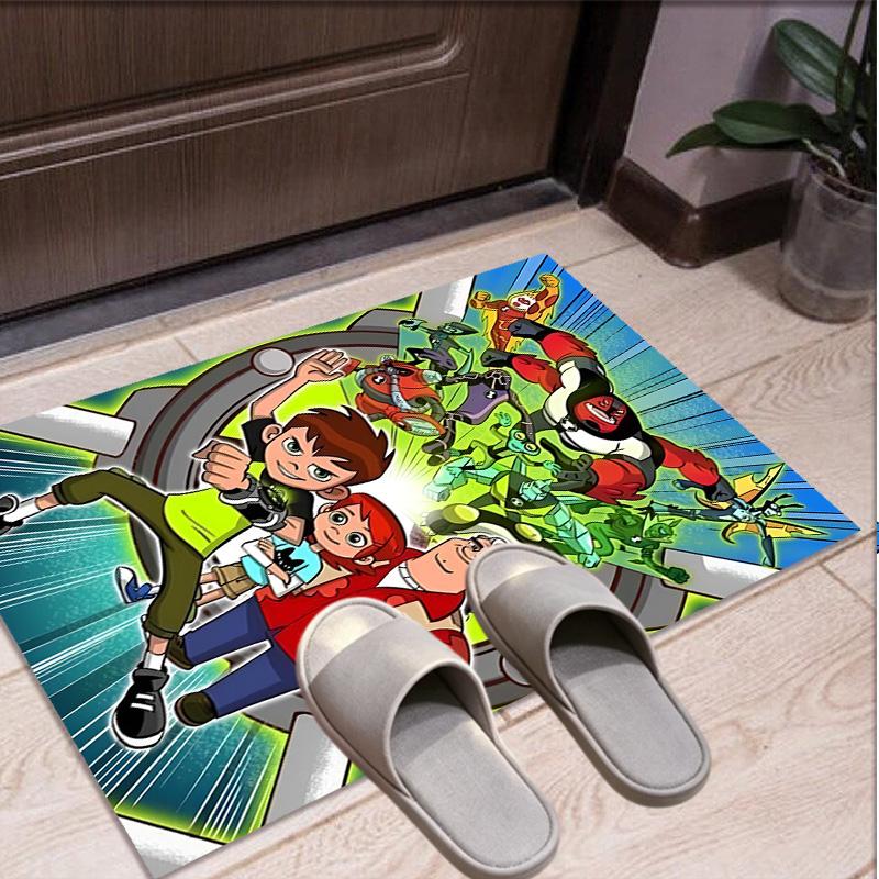 Ben 10 Cartoon Pattern Rug, Indoor/Outdoor Mat, for Picnic, Gameroom, Bedroom, Office, Living Room, Home Decor Carpet, Birthday Gift
