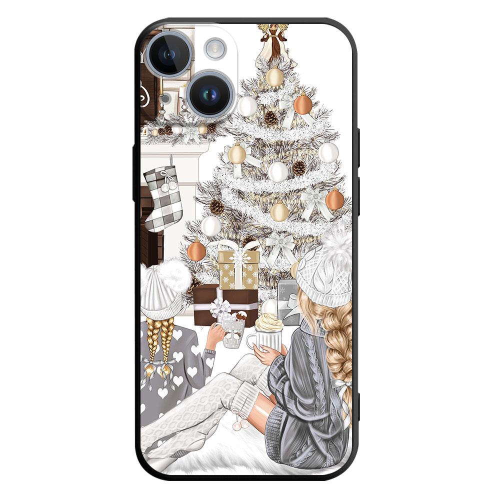 Merry Christma Gift Girl Case for Apple iPhone 11 XR XS X 14 Plus 7 8 6S 13 Pro Max SE 12 Mini 14Pro 7+ Silicone Matte Capa