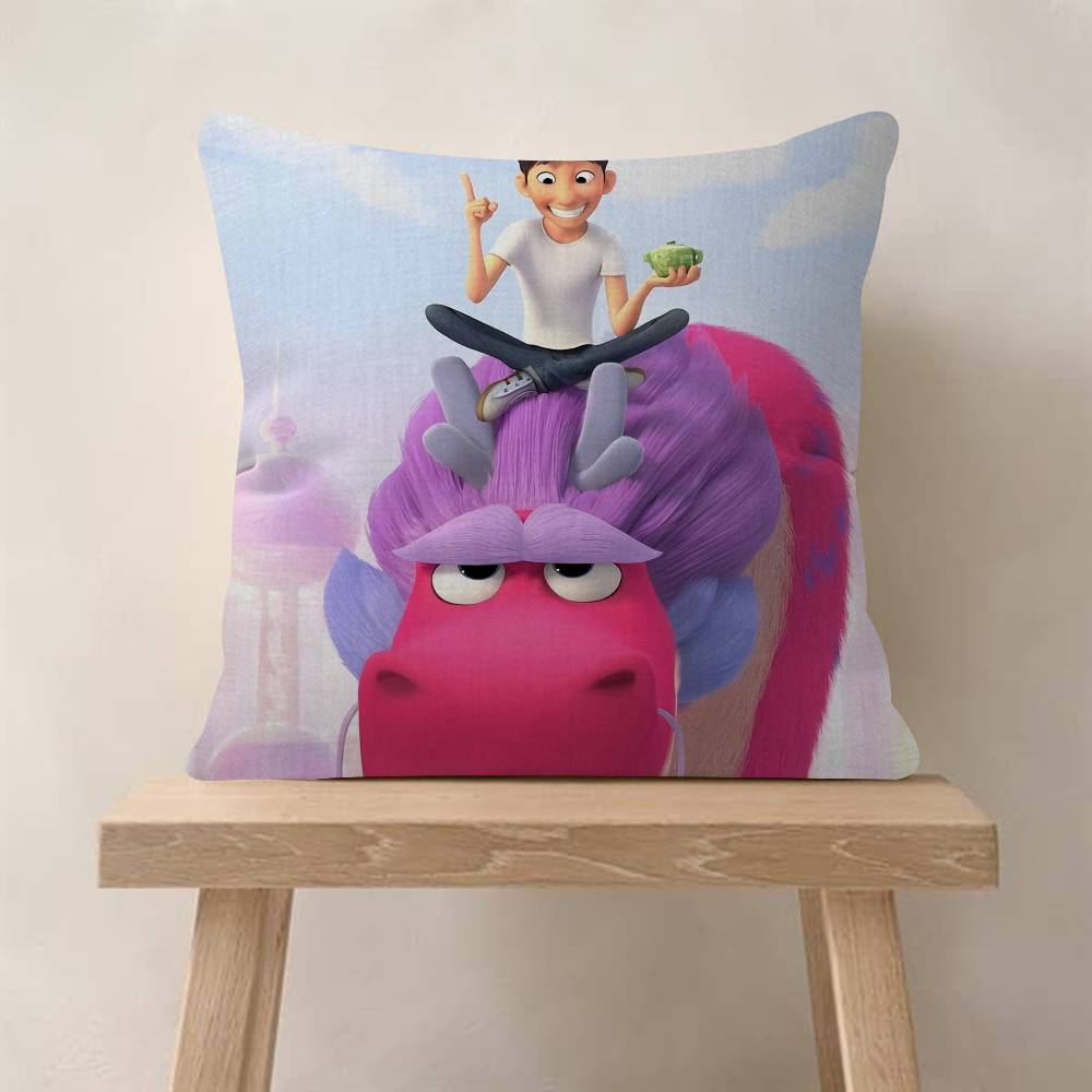 Cartoon Wish Dragon Movie Cushion Cover Pillowcase Upholstery Sofa Throw Pillow Home Decor Pillowcas