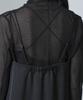 Nano Universe Lace and Satin Camisole F Women's Dress, 010, Black, 669-4219324