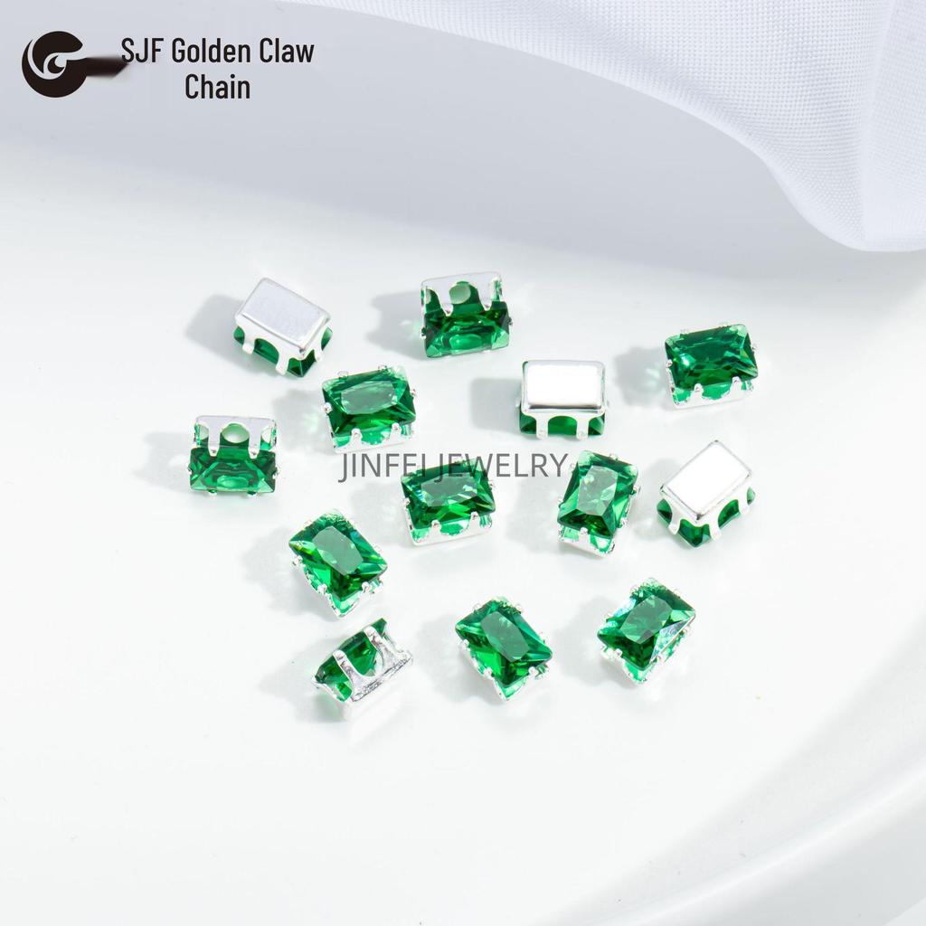 50-teiliges DIY-Schmuck-Set: Bunte rechteckige und quadratische Edelsteinbohrer