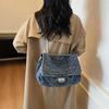 Damen Denim-Tragetasche Mode 2025: Vielseitige Ketten-Schultertasche mit großem Fassungsvermögen