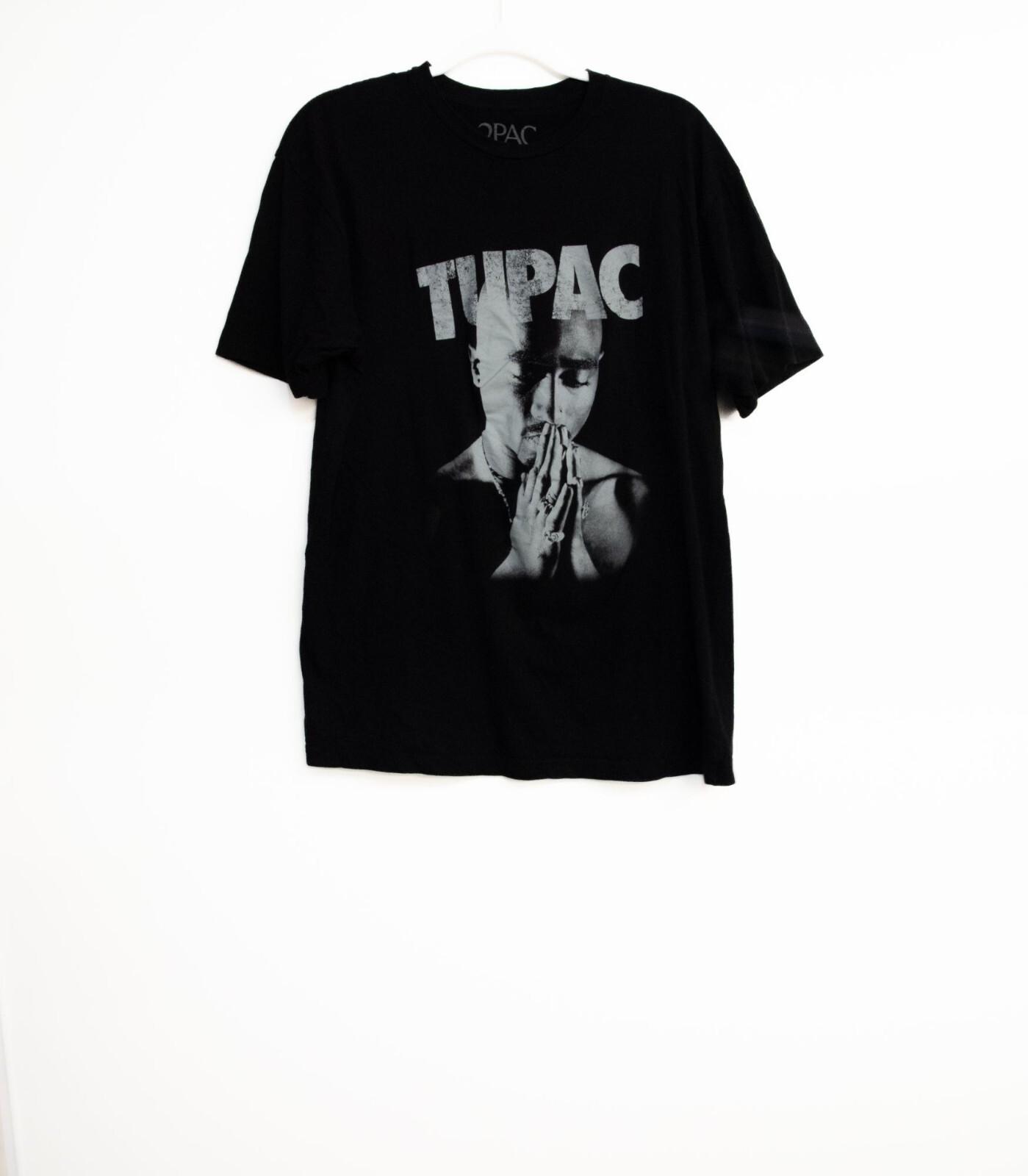 Tupac Praying Hands Graphic Tee Black S
