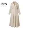 Women's Long Sleeve Button Down Shirt Dress Casual A-Line Midi Dress Loose Fit Lapel Collar Long Dress for Office Parties And Beach
