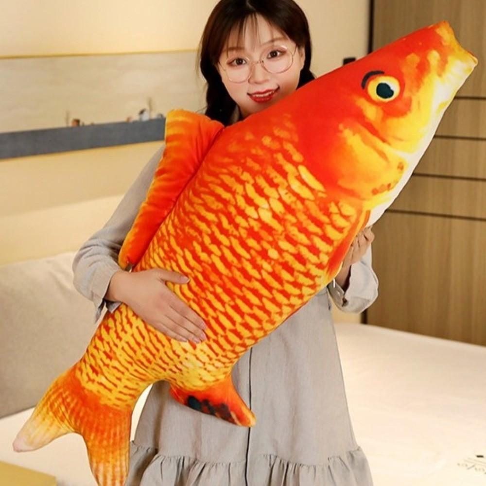 Simulation Fish Stuffed Animal Carp Soft Animal Simulation Fish Plush Doll Pet Cat Favor