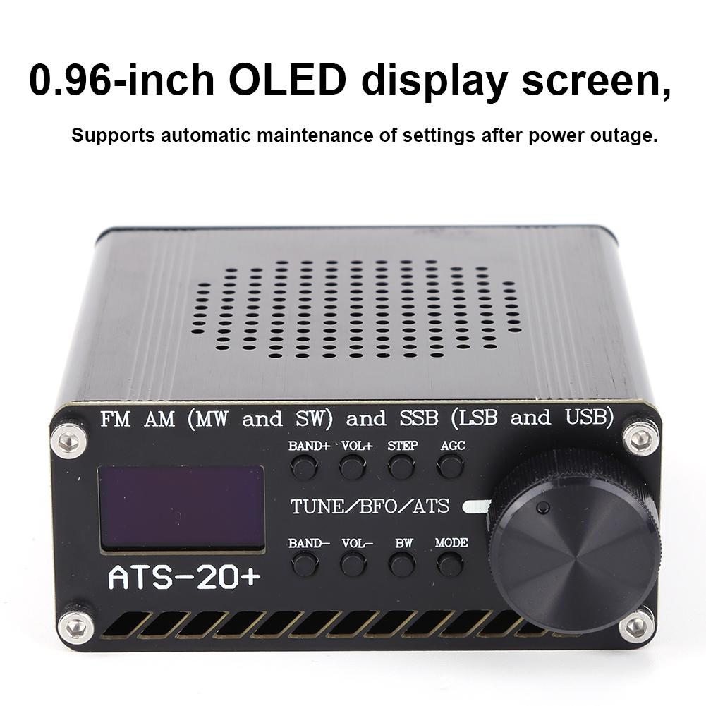 ATS-20+Si4732 Full Band Receiver Scanner FM AM MW&SW SSB LSB & USB with Antenna Full Band Radio Receiver 0.96 Inch OLED Screen
