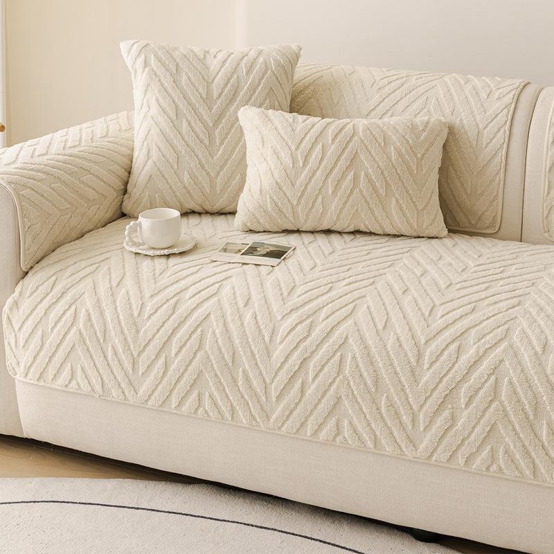 Thick Anti Slip Sofa Cover Fabric For Autumn And Winter Seasons Anti Cat Scratch One-Piece Sofa Cushion Exquisite And Simple