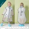 Children's Full-Body Raincoat for Boys and Girls, Long Hooded Magic Hat Cartoon Kindergarten Rain Gear Poncho