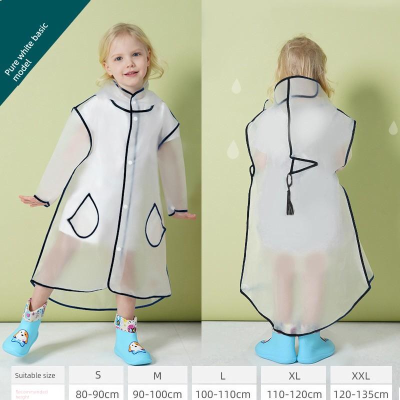 Children's Full-Body Raincoat for Boys and Girls, Long Hooded Magic Hat Cartoon Kindergarten Rain Gear Poncho