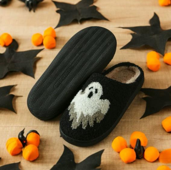 Fashion House Fuzzy Slipper Men Male Ghost Face Blue Evil Eye Home Shoes Plush Winter Warm Indoor Floor Non Slip Women Female Halloween