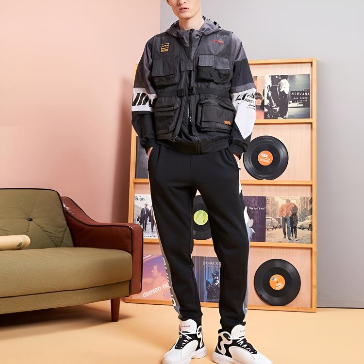 Li Ning Sports Fashion Collection Knitted Sweatpants Men's AKLQA47-6