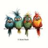 Funny Birds Vinyl Stickers: Removable Animal Stickers for Glass and Metal Surfaces