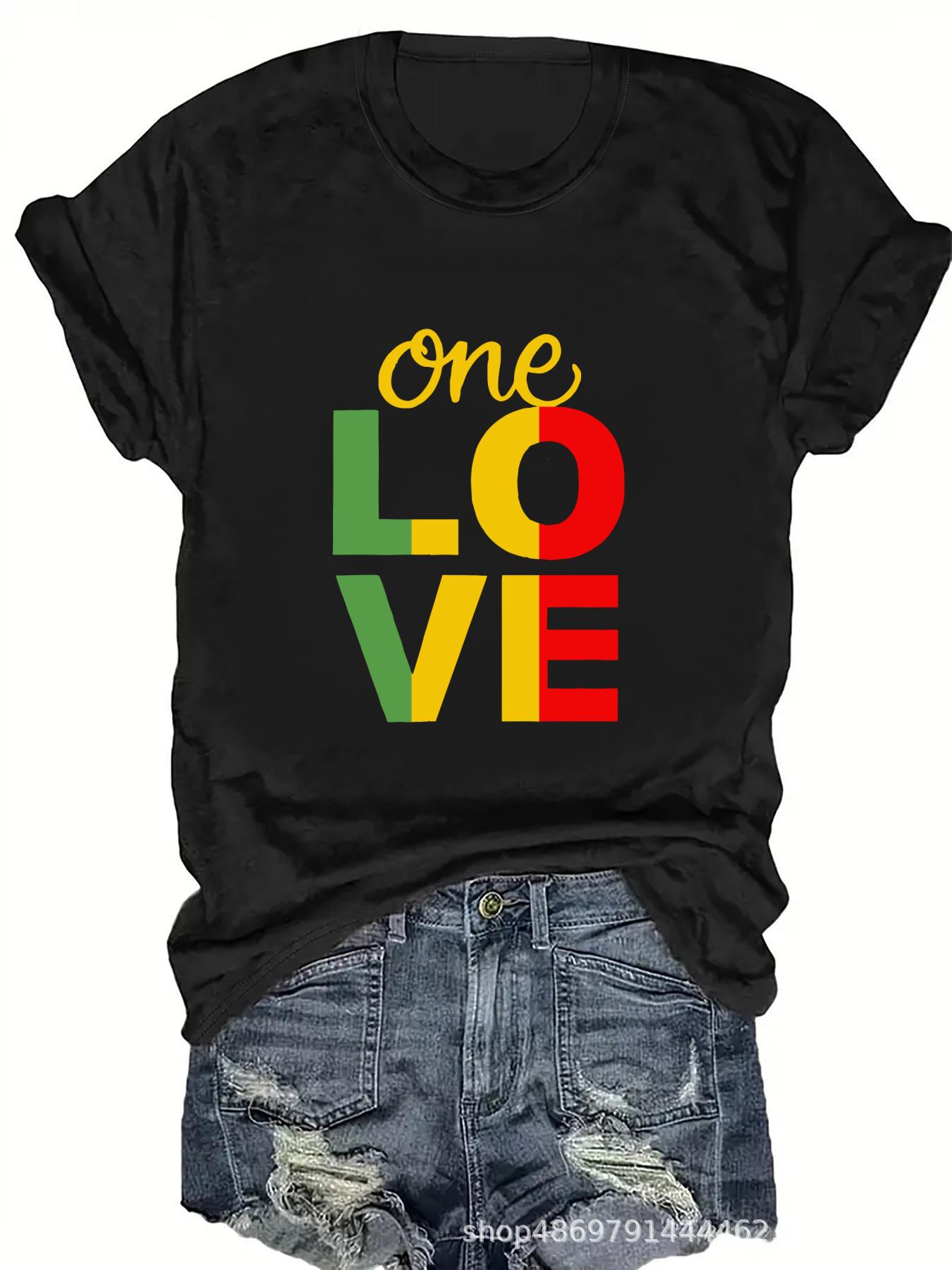 

Женская модная футболка с круглым вырезом для трансграничной торговли 2XL чёрный