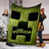 Personalized Custom Name Blanket - Minecraft Print Design,Blanket for Sofa,Bed,Travel,Camping - Soft and Warm, Great Gift