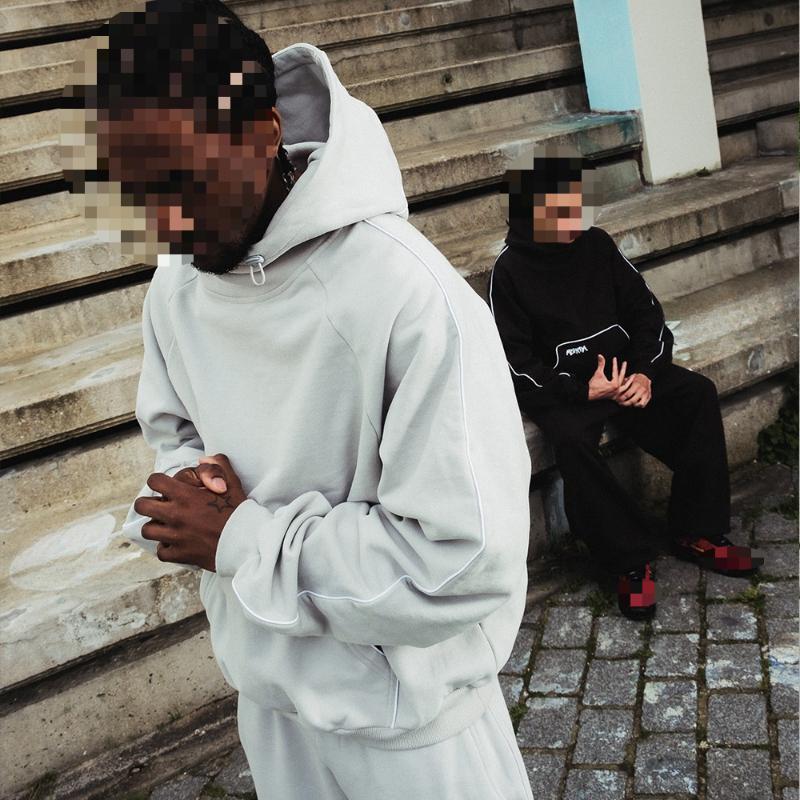 Europäischer und amerikanischer Y2K-Buchstabenstickerei Street Hip-Hop-Stil Langärmeliges Kapuzensweatshirt für Herbst und Winter