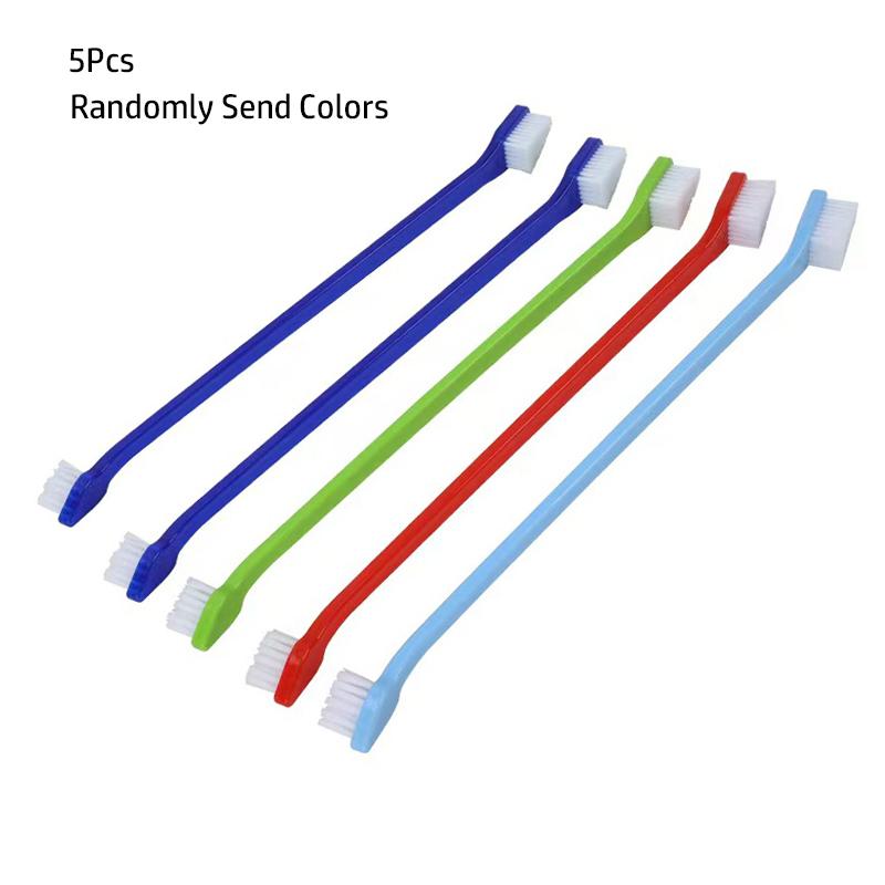 

1/5pcs 22cm Handle Tooth Brush For Pet Dog Cat Plastic Healthy Toothbrush Mouth Cleaning Pet Cat Dog accessrioes Finger Brushes 22cm