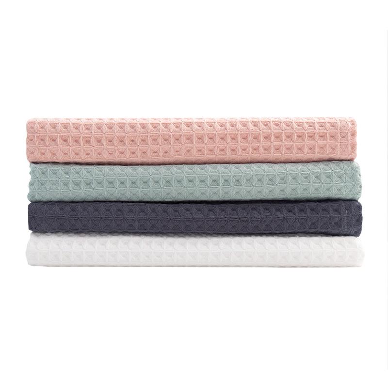 Badetuch-Set aus reiner Baumwolle mit Waffelmuster – 3-teilige, saugfähige Geschenkbox