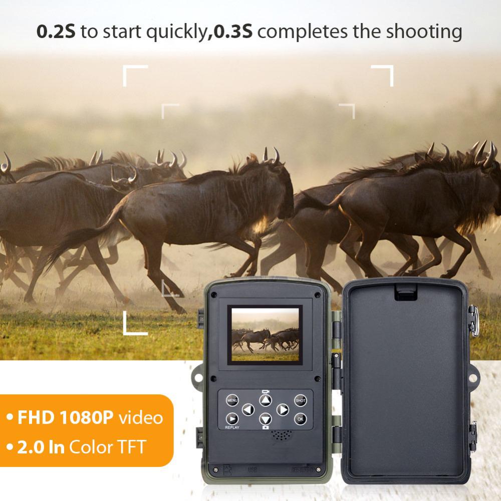 Hunting Trail Camera Night Vision Wild Cameras 20mp 1080p Ip65 Po Trap 0.3s Trigger Wildlife Cam Surveillance Hc810a