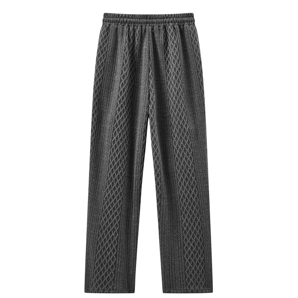 Men's Sports Leisure Solid Color Pull Rope Trousers