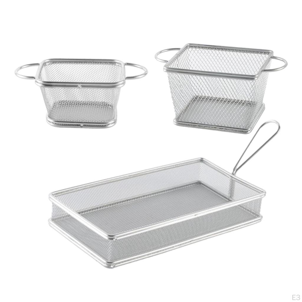 Chips Deep Fry Baskets Basket Holder Chips, , Onion Rings Frying Food Presentation Strainer for