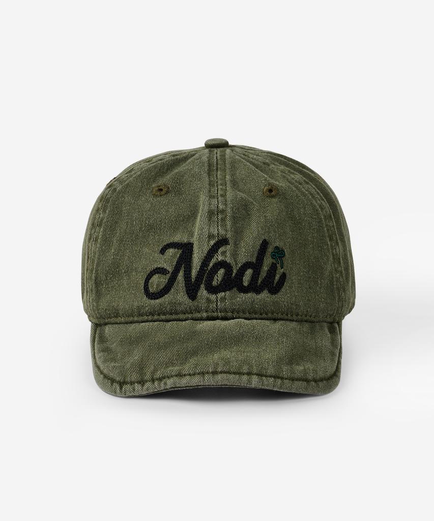 Nodi Short Brim Logo Cap Khaki