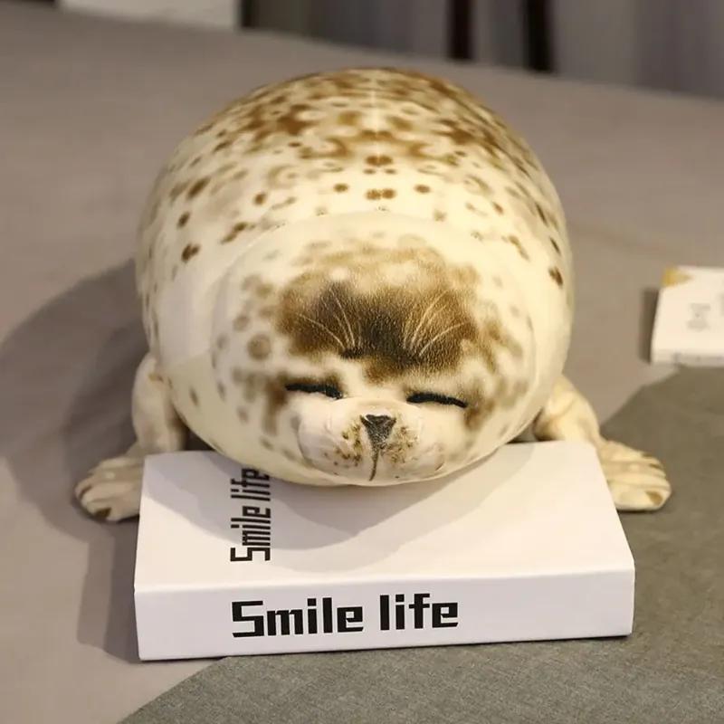 Chubby Blob Seal Pillow Seal Plush Toys Soft Large Ocean Aquarium Toy Stuffed Cotton Animal Plush Toys Cute Gift for Boys Girls