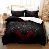 Dark Satanic Duvet Cover Set Satan Goat Inverted Pentagram Skull Bedding Set Full King Size Bed Set Bedroom Comforter Cover Set