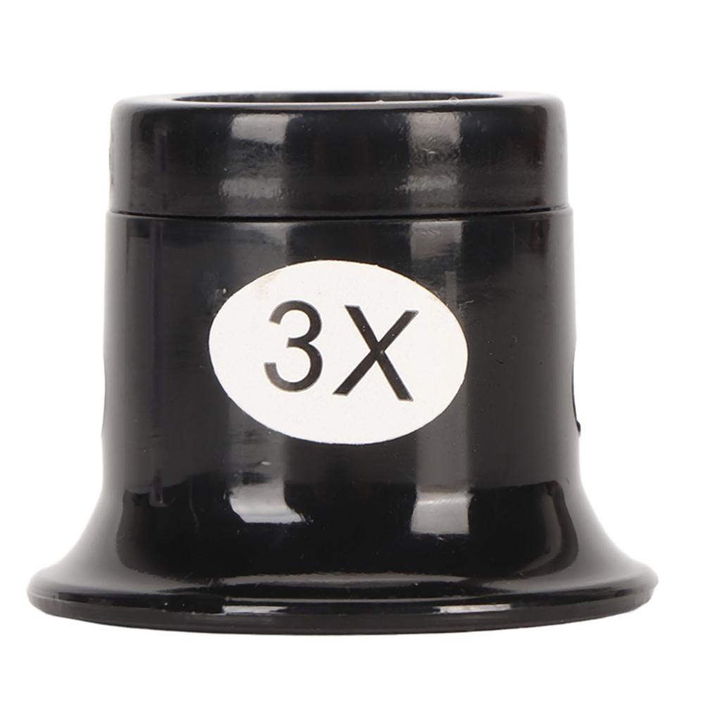 Lupa pro klenotníky s 3násobným zvětšením, robustní plastová kompaktní přenosná lupa na šperky