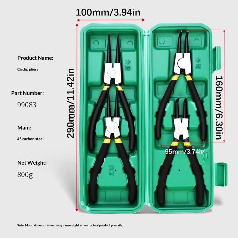 Precise Snap Rings Pliers Set AntiSlip Design Effort Saving Spring Accurate Circlip Pliers For Professional Tasks