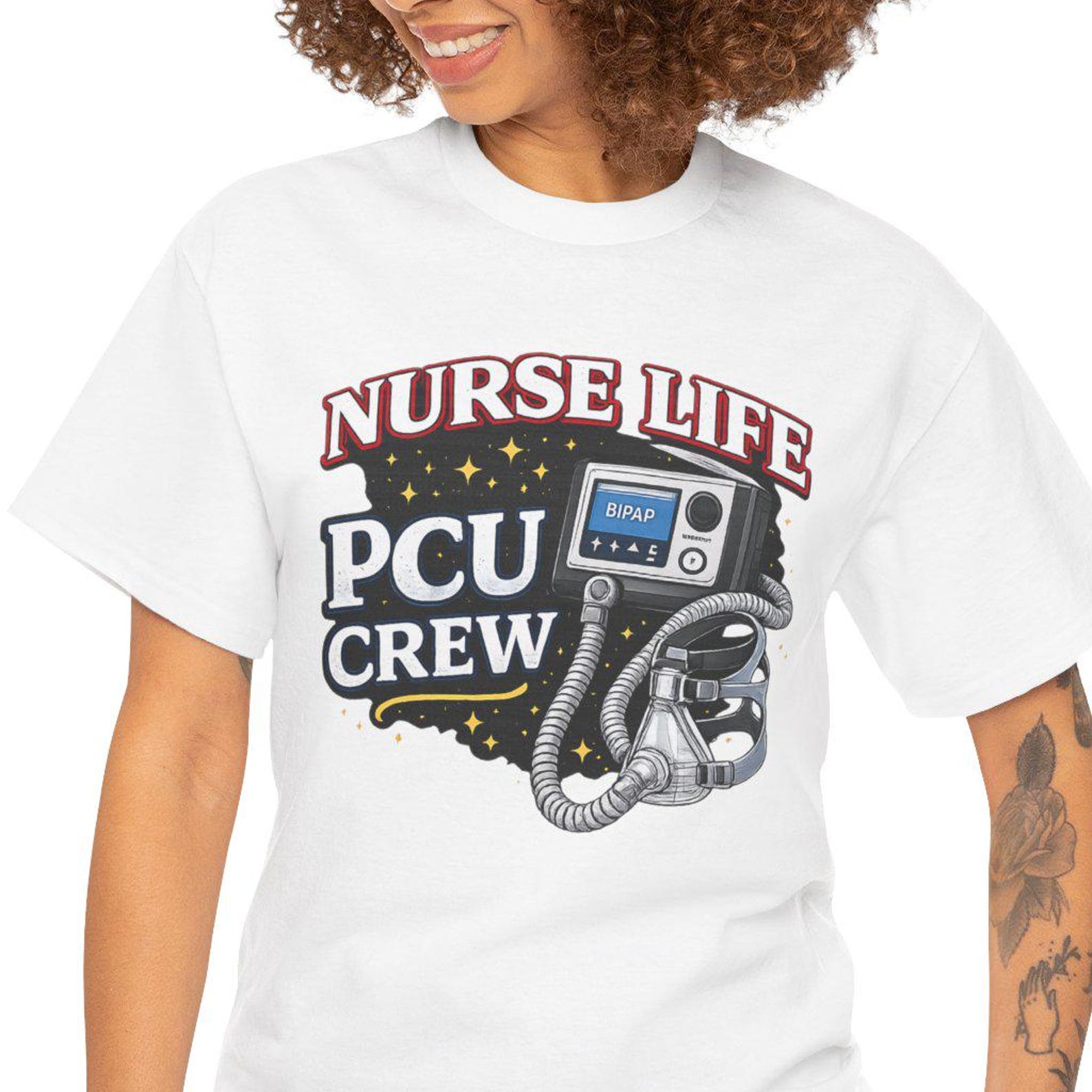 Nurse Life PCU Crew Tee | Critical Care Nursing T-Shirt L