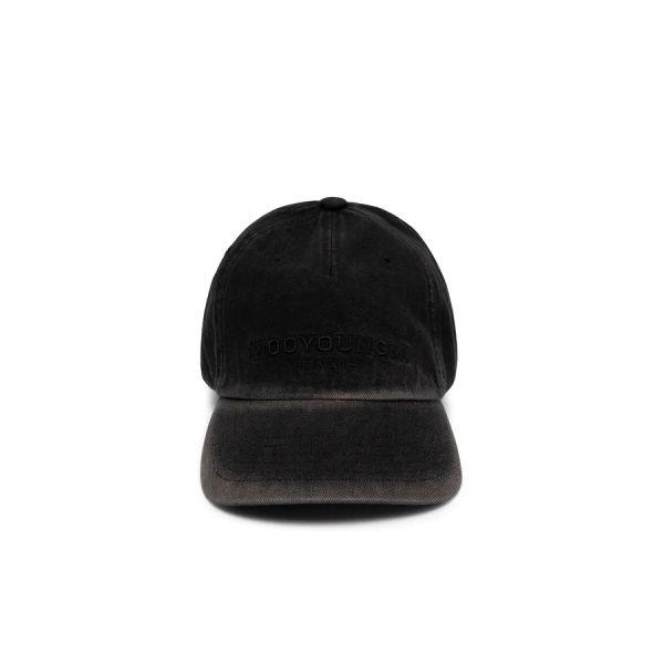 [wooyoungmi] Black Dying Denim Ball Cap W253AC53671B