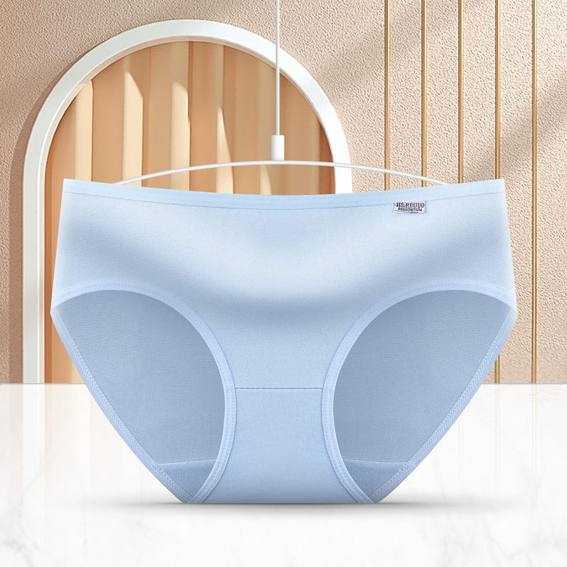 Plus Size Ladies Fashion New Cute Student Breathable Mid Waist Briefs