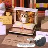 Time Piece Calendar 2026 with Lights, 3D Calendar 2026, DIY Tear-Away 3D Artsy Pads, 3D Memo Pad Paper Carving Art for Desktop Decor