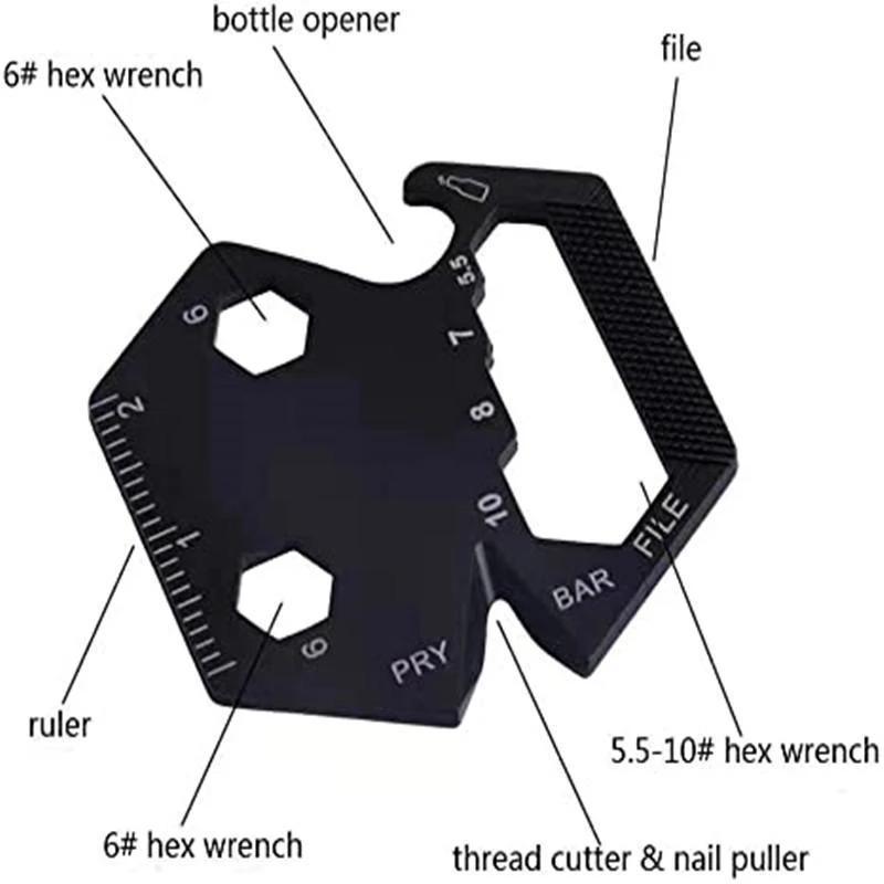 Multifunctional Hexagon Coin Outdoor EDC Tool Hexagon Folding Coin Knife Keychain Screwdriver Pocket Fold Mini Coltello Gear Pee