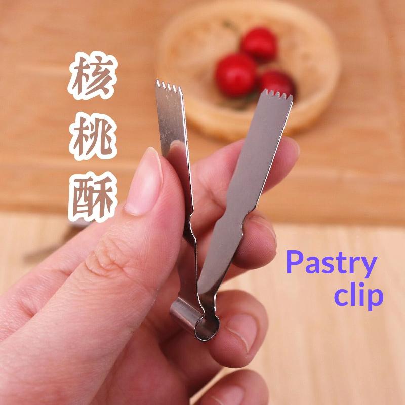 Stainless Steel Pastry Clamp - Multipurpose Walnut Crisp Clip,Peanut Crisp&Bun Mold,Food-Safe Kitchen Tongs For Baking Tools