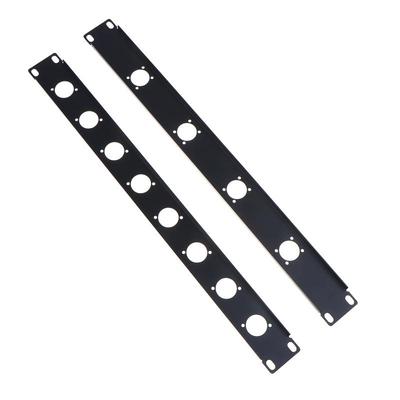 Panneau de brassage métallique 1U pour rack 4 8 12 16 voies Monture pour flight case Pour connecteur XLR Prise jack pour haut-parleur Prise pour câble audio