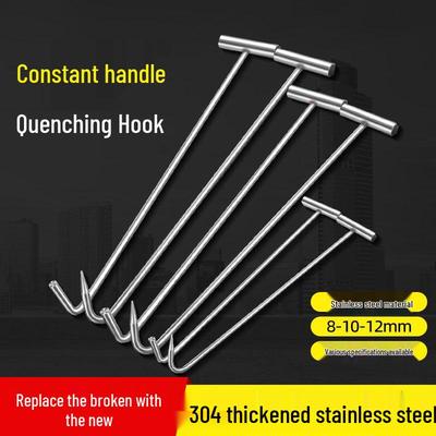 Stainless Steel Manhole Cover Hook with Long Handle for Roller Shutter and Cargo Pulling