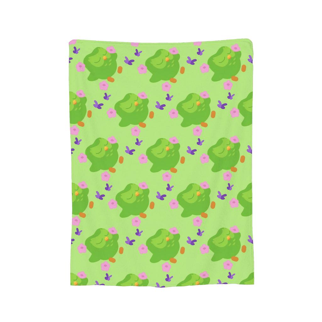 Cute Duolingos Owl Blankets Flannel Duo Warm Throw Blanket for Home Couch Bed Rug