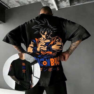 Dragon Ball Z Goku Grafik T-Shirt Herren Damen Anime Print Oversized Baumwolle Kurzarm Tee 2026 Sommer Y2k Streetwear Lässiges Oberteil
