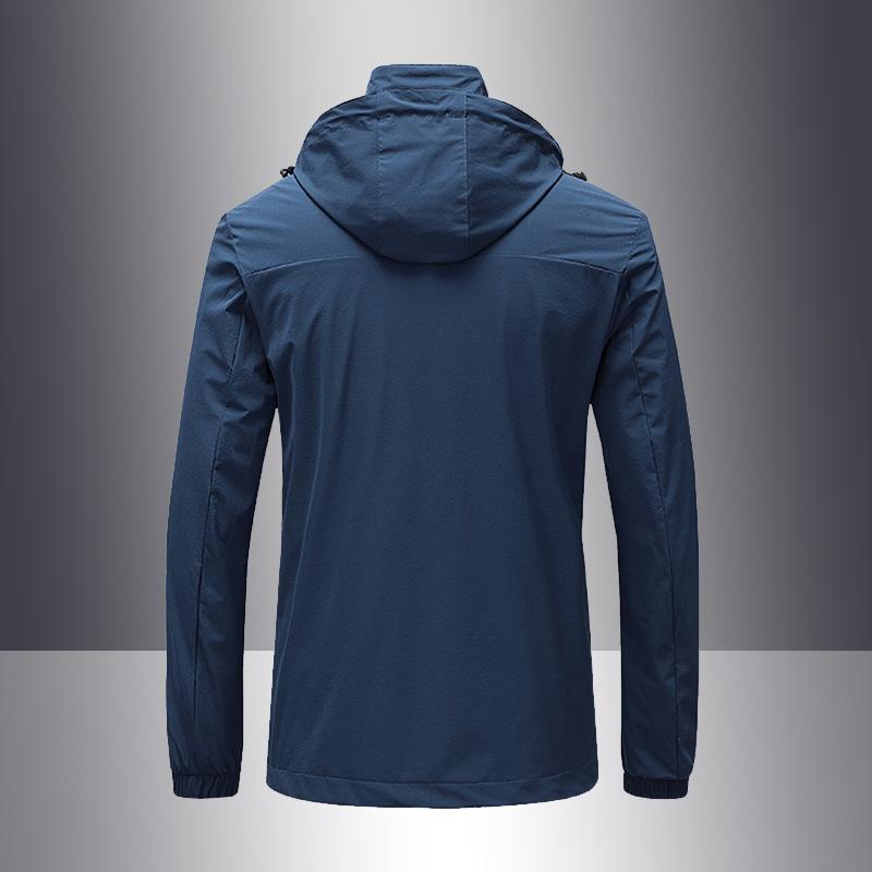 Spring and Autumn Jacket Men's Outdoor Jacket Hooded Large Size Outdoor Windproof Waterproof Mountaineering Suit Casual Top