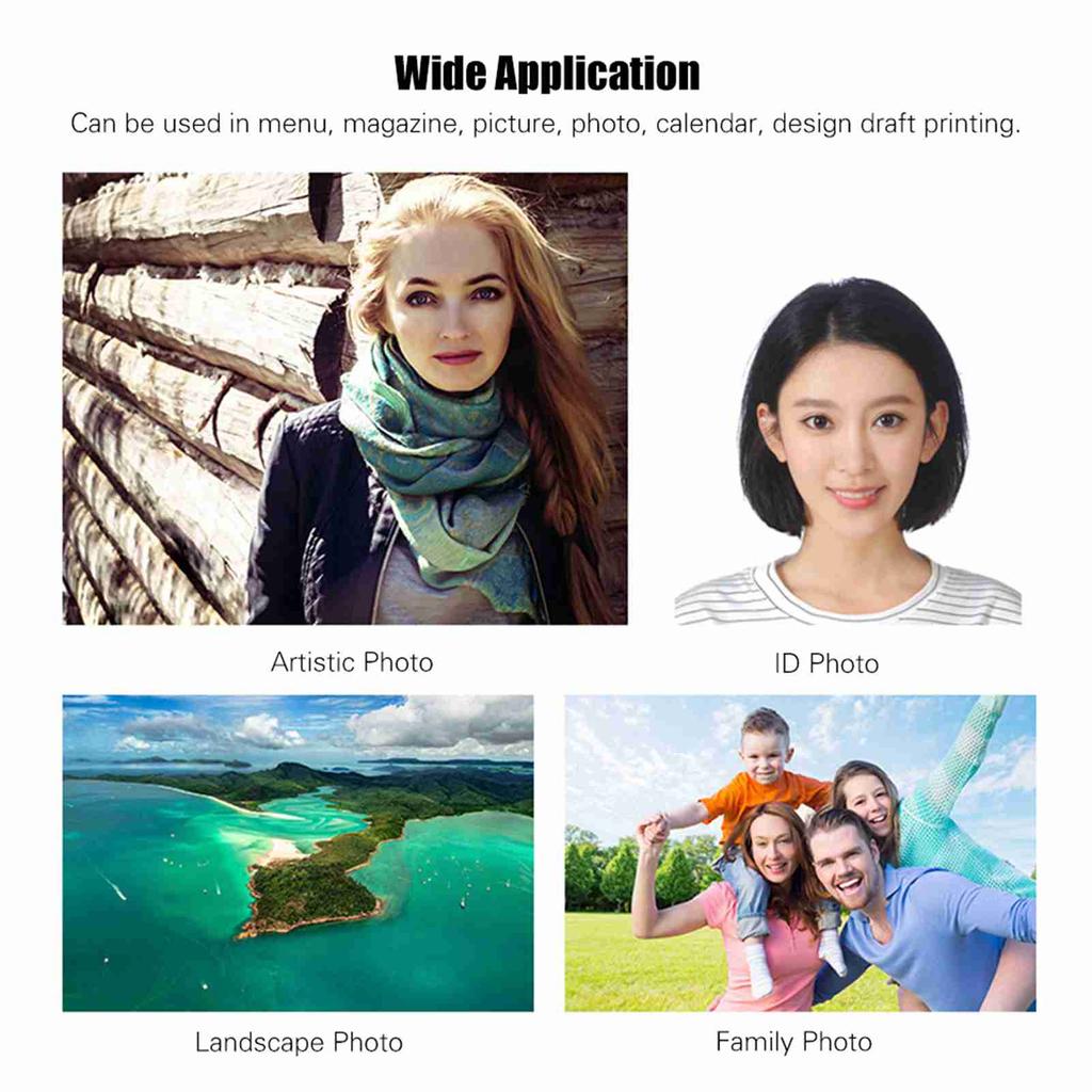 Professional A4 Size 20 Sheets Glossy Photo Paper 8.3 * 11.7 Inch 200gsm Waterproof Resistant High Gloss Finish Surface