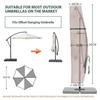 Sekey Housse de Protection pour Parasol de 2 à 4 m, Housse de Parasol déporté-Patio Jardin, 100% Polyester, imperméable, Kaki