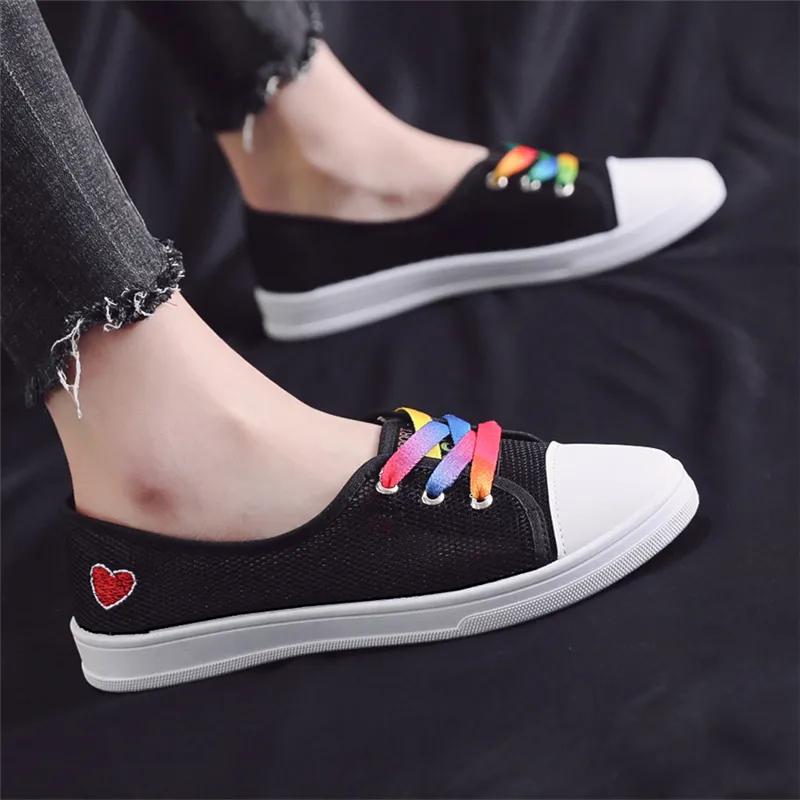 zapatos de mujer women cute light weight hollow out breathable slip on spring summer flat loafers lady white comfy shoes ab557