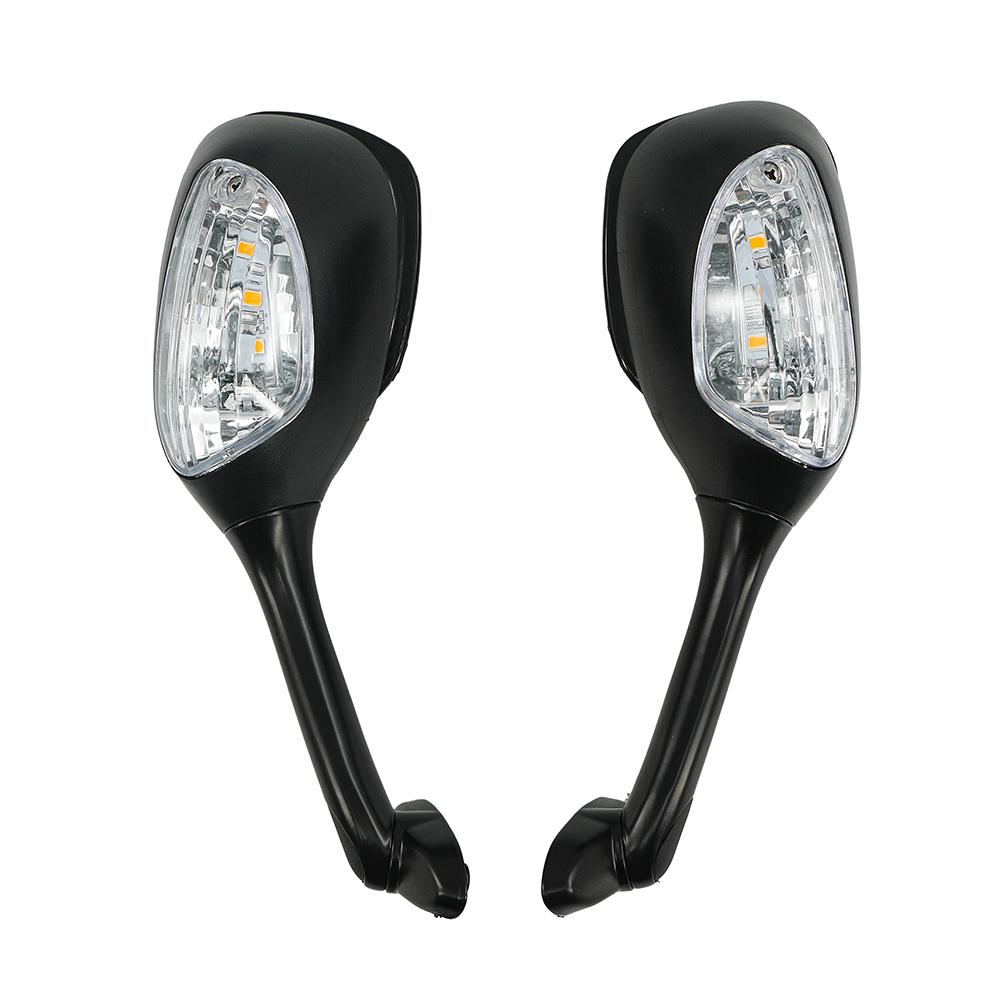 For SUZUKI GSXR 600 750 1000 2006-2010 K6 K7 K8 SV650 650S Motorcycle Rearview Rear View Side Mirrors With LED Turn Signal Light