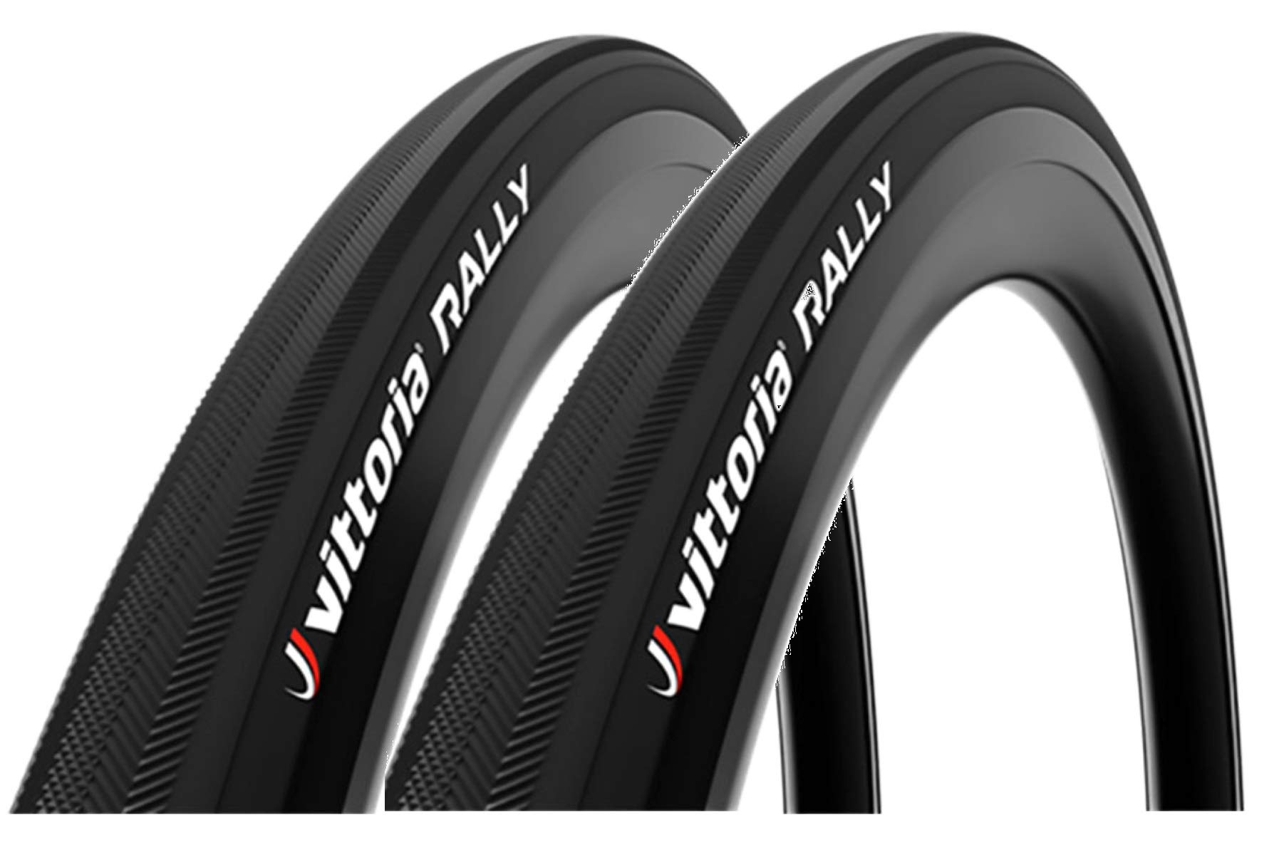 

Set of 2 Vittoria RALLY RVC Tubular 700 Tubular Tires All Black (25-28 ), [Used]