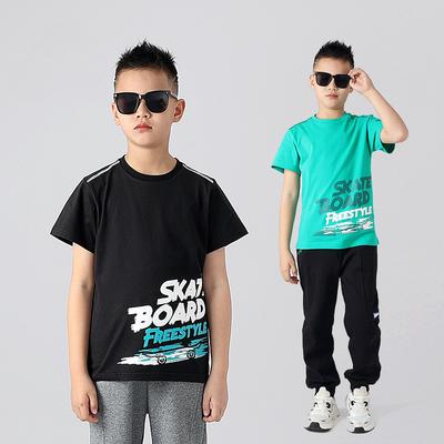 Children's Summer Korean Version of Children's Sports Short Sleeve Big Children Breathable Fashion Shirt Boy Short Sleeve T-shirt